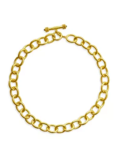 Shop Elizabeth Locke Gold Volterra 19k Goldplated Large Oval-link Chain Necklace