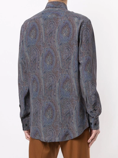 Shop Etro Paisley-print Silk Shirt In Multicolour