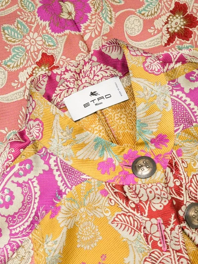 Shop Etro Patchwork-print Shirt Jacket In Multicolour