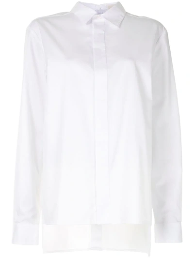 Shop Dion Lee Poplin Placket Shirt In White