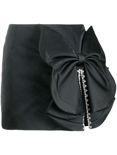 Shop Area Bow Embellished Mini Skirt In Black