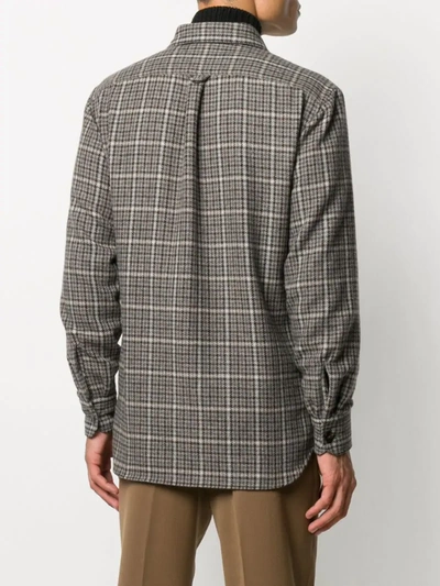 Lardini Check Button-up Shirt Jacket In Brown