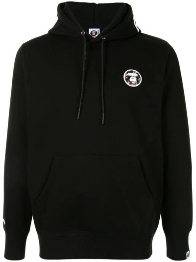 Shop Aape By A Bathing Ape Embroidered Logo Patch Hoodie In Black
