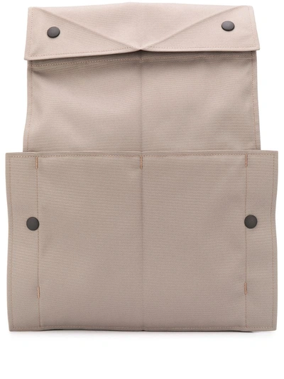 Shop Issey Miyake Envelope Top Backpack In Neutrals