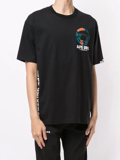 Shop Aape By A Bathing Ape Graphic Logo Print T-shirt In Black