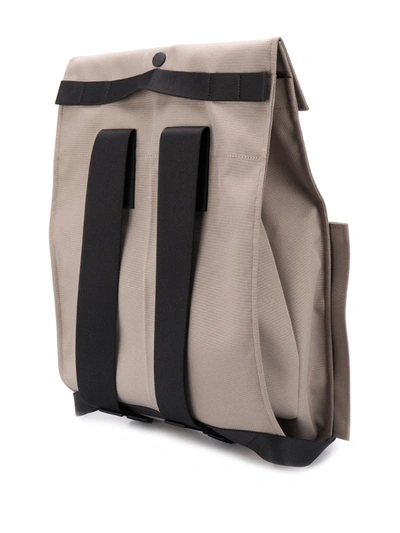 Shop Issey Miyake Envelope Top Backpack In Neutrals