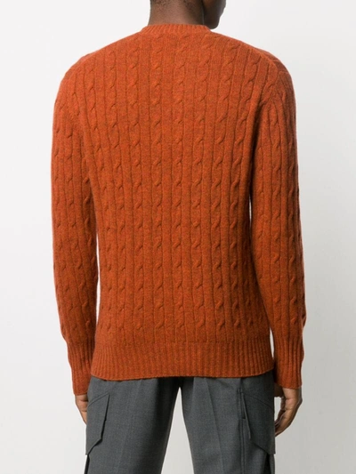 Shop N•peal Ribbed Knit Jumper In Orange