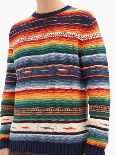 Polo Ralph Lauren Long-sleeve Striped Cotton-blend Sweater In 