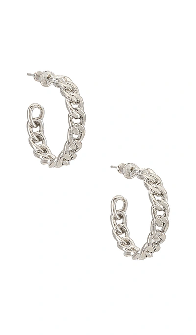 Shop Natalie B Jewelry Parker Hoop Earring In Silver