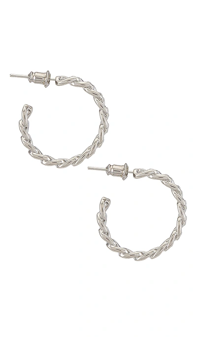 Shop Natalie B Jewelry Parker Hoop Earring In Silver