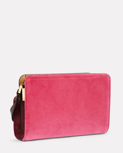 Shop Marni Trunk Reverse Velvet Crossbody Bag In Multi