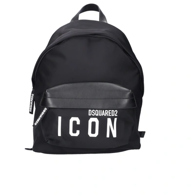 Shop Dsquared2 Women Backpack Icon Nylon Logo Black