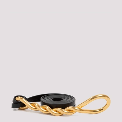 Shop Bottega Veneta Black Double Strap Belt