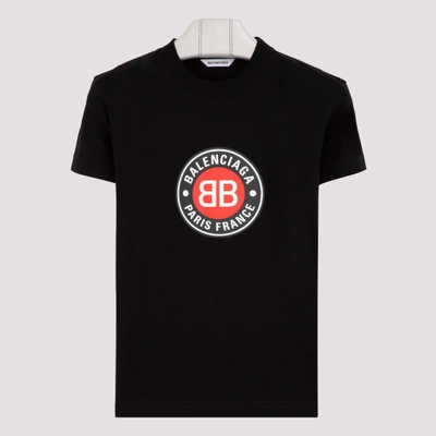 Shop Balenciaga Black Club Vintage Logo T-shirt