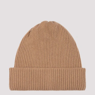 Shop Max Mara Rotondo Camel-hue Cashmere Beanie In Cammello