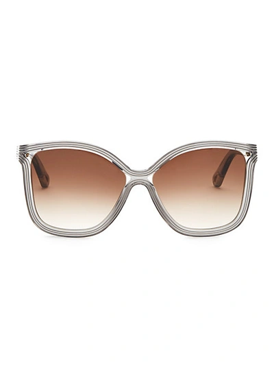 Shop Chloé 58mm Rita Soft Square Sunglasses In Greige