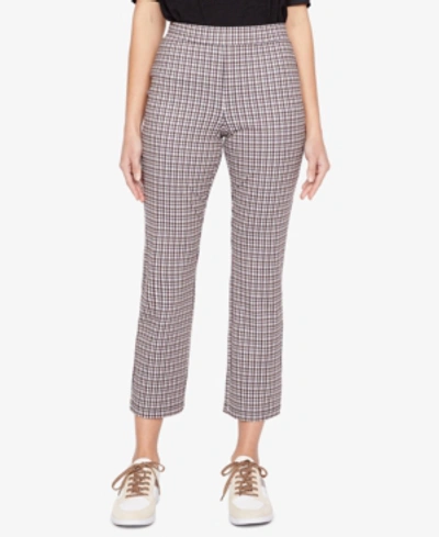 Shop Sanctuary Carnaby Plaid Cropped Pants In Tawny Check