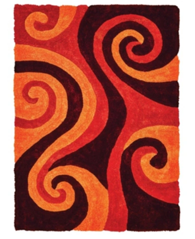 Shop Asbury Looms Finesse Chimes 2100 21550 912 Orange 7'10" X 10'6" Area Rug