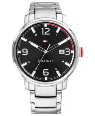 Shop Tommy Hilfiger Men's Stainless Steel Bracelet Watch 44mm, Created For Macy's In Silver