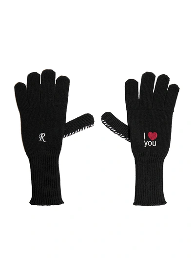 Shop Raf Simons Gloves In Black