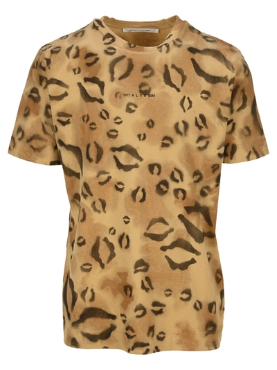 Shop Alyx Leopard Print T-shirt In Beige