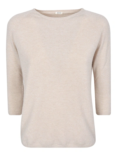 Shop A Punto B Regular Fit Plain Sweater In Natural
