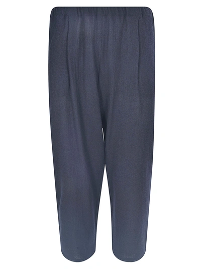 Shop A Punto B Cropped Wide-leg Trousers In Navy