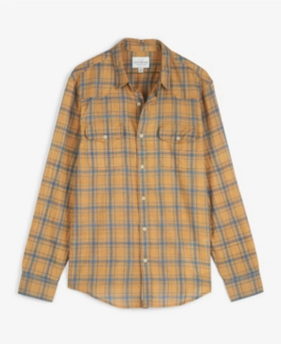 Shop Lucky Brand Men's Poplin Humboldt Workwear Long Sleeve Shirt In Yellow Plaid