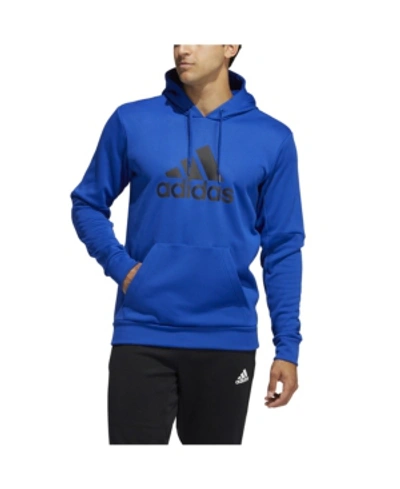 Shop Adidas Originals Adidas Men's Badge Of Sport Game And Go Pullover Hoodie In Team Royal Blue
