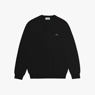 Lacoste Man Sweater Midnight Blue Size L Cashmere, Wool In Black
