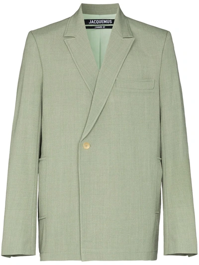 Shop Jacquemus Moulin Blazer In Green