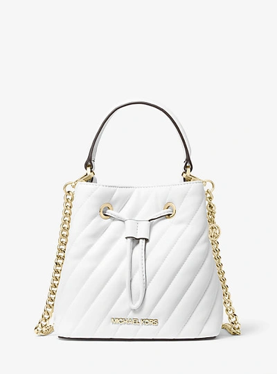 Michael Kors Suri Small Quilted Crossbody Bag In White | ModeSens