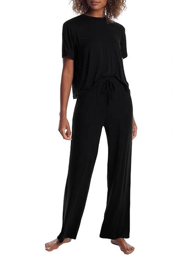 Shop Honeydew Intimates All American Knit Pajama Set In Black