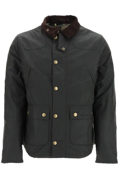 Shop Barbour Reelin Coated Jacket In Grey,green,black