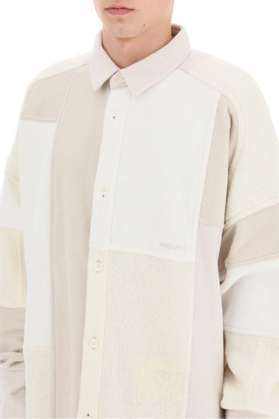 Shop Ambush Multi-material Patchwork Shirt In Beige,white