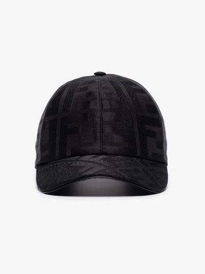 Shop Fendi Ff Baseball Cap In Black