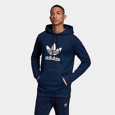 Shop Adidas Originals Adidas Men's Originals Trefoil Hoodie In Collegiate Navy/white