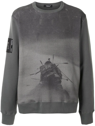 Shop Undercover Graphic Print Sweatshirt In Grey