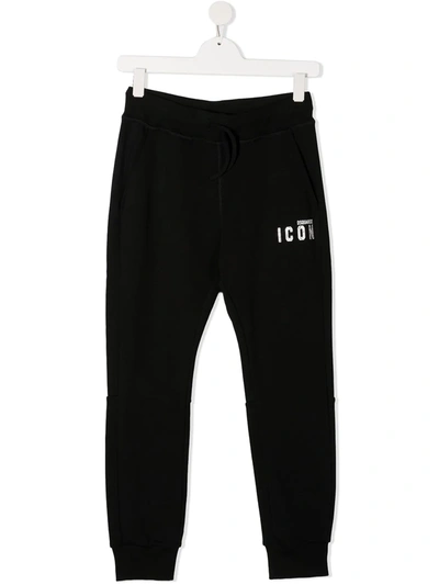 Shop Dsquared2 Teen Icon Track Pants In Black