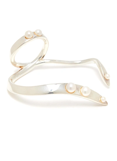 Shop Anne Manns 'eadie' Freshwater Pearl Sterling Silver Ring In Metallic