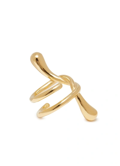 Shop Anne Manns 'eini' 24k Gold-plated Sterling Silver Ring In Metallic