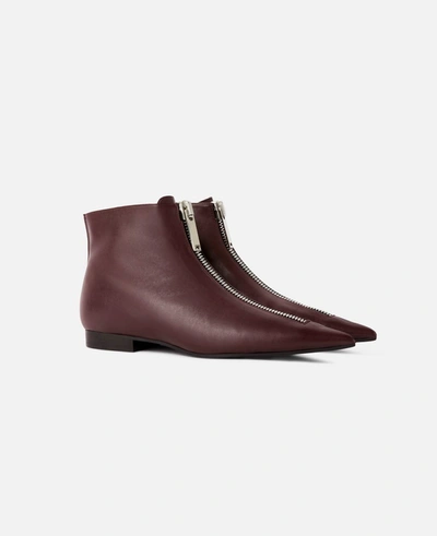 Shop Stella Mccartney Zipit Ankle Boots In Red