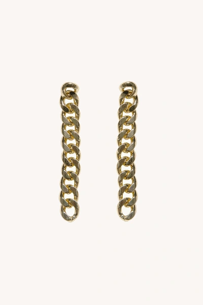 Shop Rebecca Minkoff Curb Chain Linear Earring In Gold