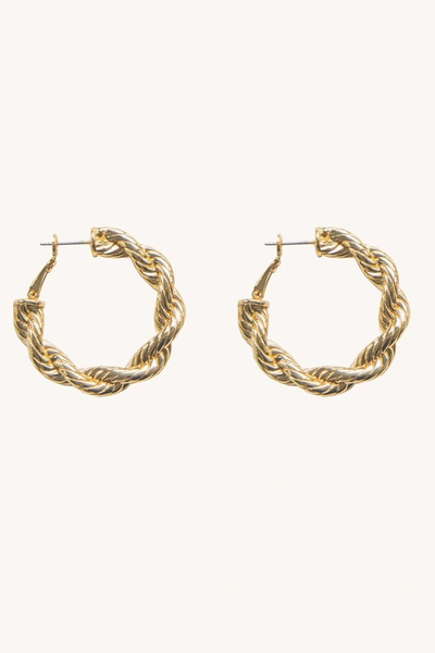 Shop Rebecca Minkoff Rope Chain Hoop Earring In Silver