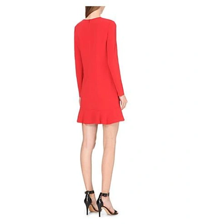 Shop Emilio Pucci Lace-up Detail Stretch-crepe Dress In Red