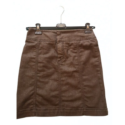 Pre-owned Max Mara Anthracite Denim - Jeans Skirt