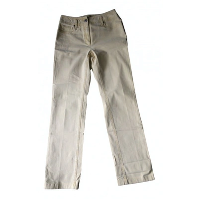 Pre-owned Max Mara Straight Pants In Yellow