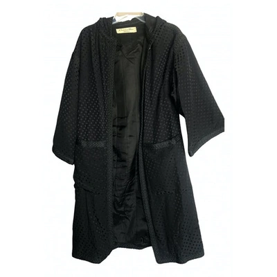 Pre-owned Dior Silk Coat In Black