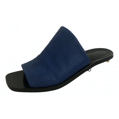 Pre-owned Christian Wijnants Blue Leather Sandals