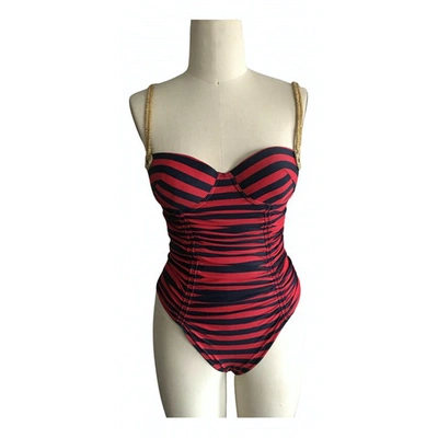 Pre-owned Dior One-piece Swimsuit In Red